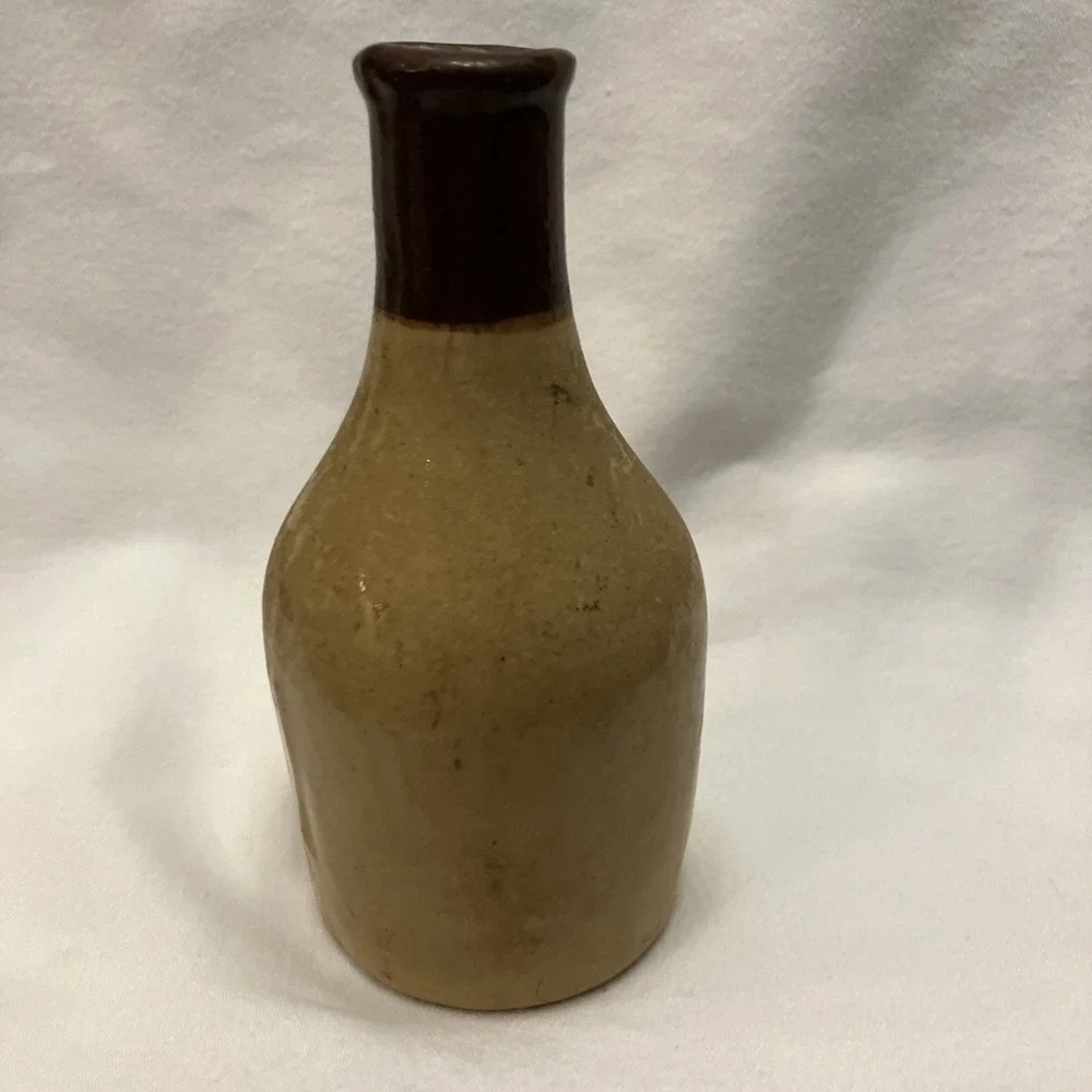 HOUSE OF TROYDON Stoneware Talc For Men Vintage Brown Crock Bottle w/ Cork